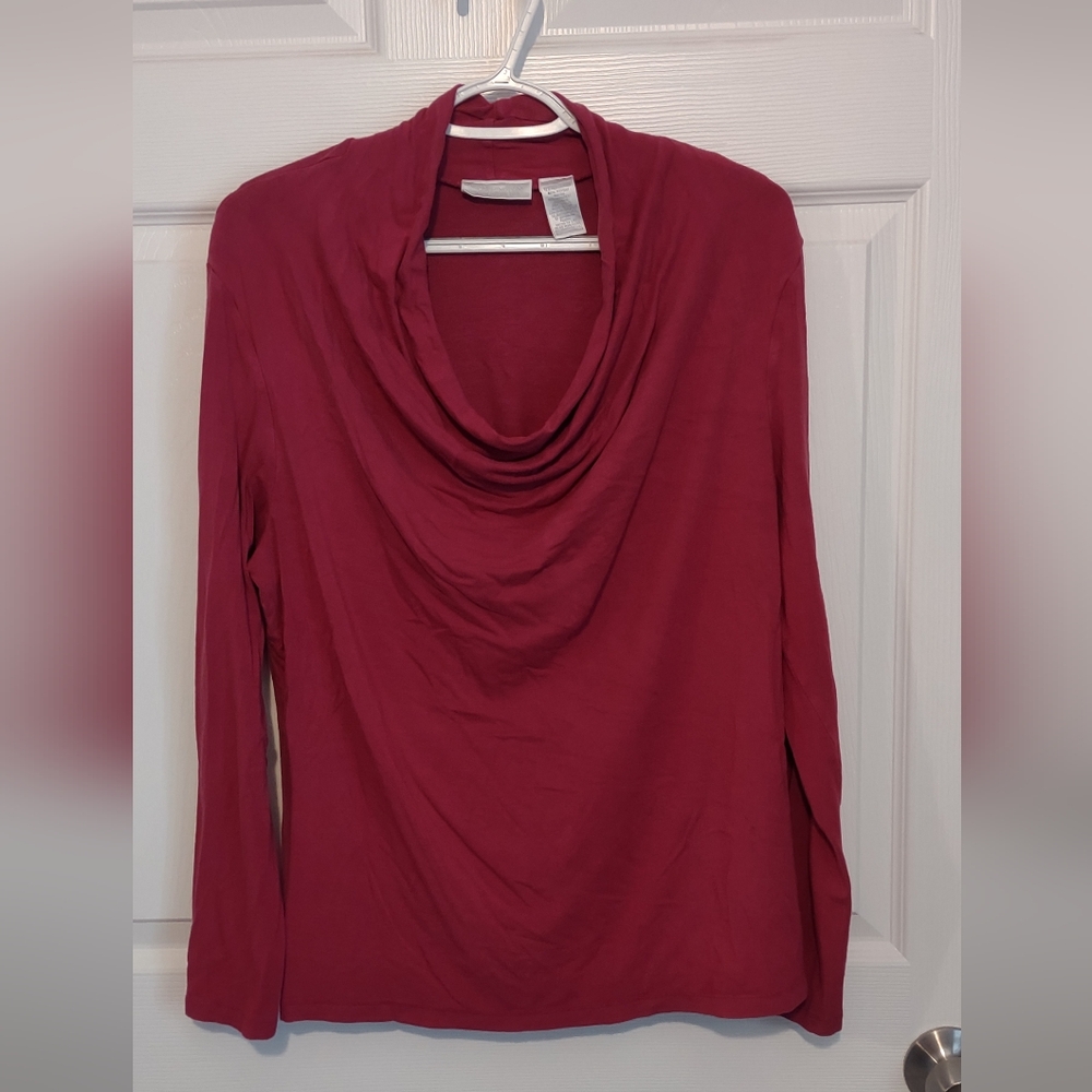 Worthington long sleeve cowl neck tee